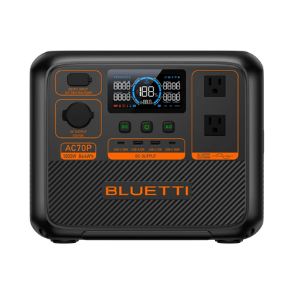 BLUETTI AC70P Portable Power Station | 1000W 864Wh