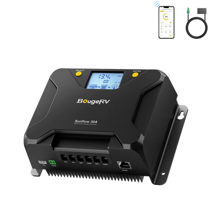 BougeRV Sunflow 30A MPPT Solar Charge Controller 12V/24V