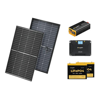 BougeRV 12V 400 Watt Rigid Solar System Kit