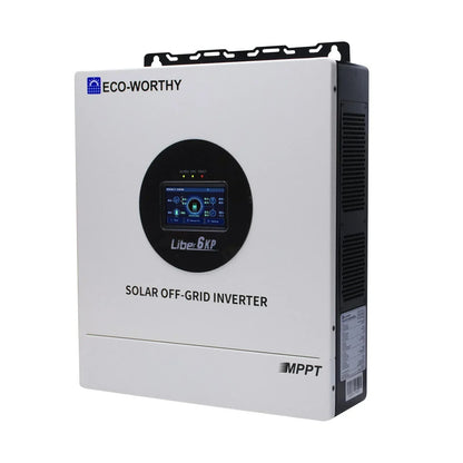 ECO-WORTHY 6KW Solar Off-grid Split-phase AIO Inverter, 48Vdc to 120Vac/240Vac, 9kW@500V PV Input