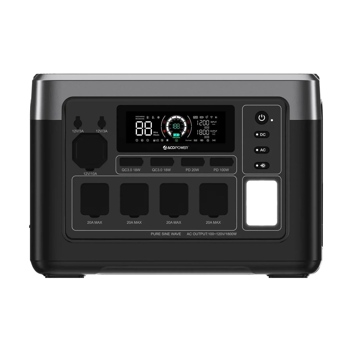 ACOPOWER P1000 PLUS Portable Power Station 1800W/1024Wh