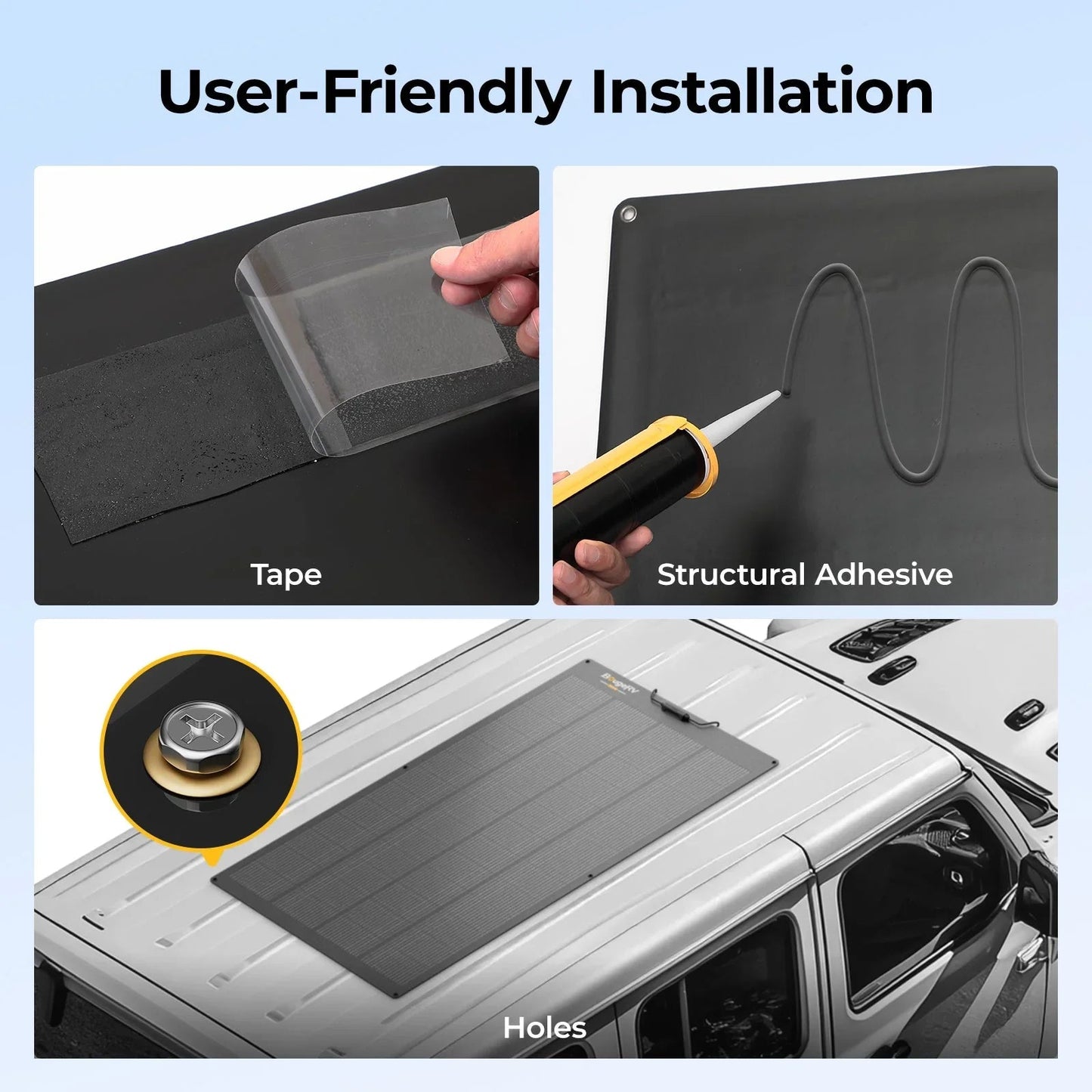 12V/24V 200W Arch Pro N-Type TOPCon Solar Panel With Tape