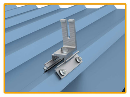 SunModo MRB Rail-Less Metal Roof Mounting Attachment for Corrugated, R-Panel and Standing Seam Roofs