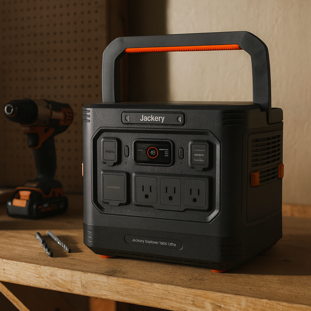 Jackery Portable Power Station Explorer 1500 Ultra Off-Grid Power for Tools and Home Appliances lifestyle hero image