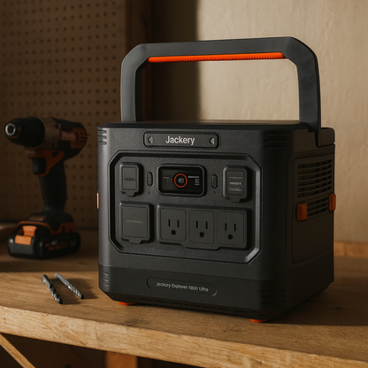 Jackery Portable Power Station Explorer 1500 Ultra Off-Grid Power for Tools and Home Appliances lifestyle hero image