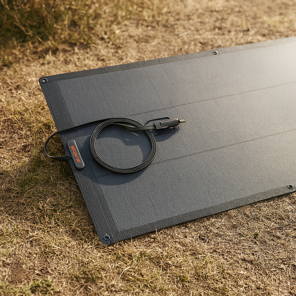 Jackery SolarSaga 100 Light Portable Solar Panel For Off Grid Camping Recreational Vehicle Outdoor Charging lifestyle hero image