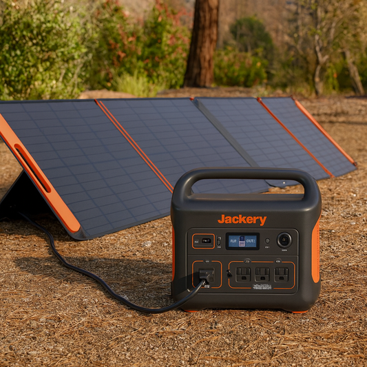 Jackery Add-On SolarSaga 500 X Six-Panel Array Portable Solar Charging Kit for Jackery Power Stations lifestyle hero image