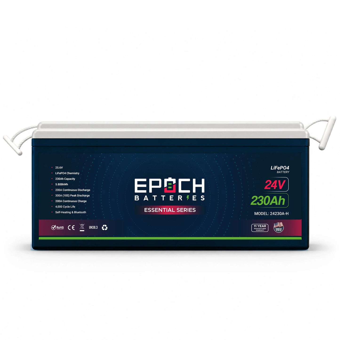 Epoch Batteries 24V 230Ah Essential Series LiFePO4 Battery (5.89kWh)