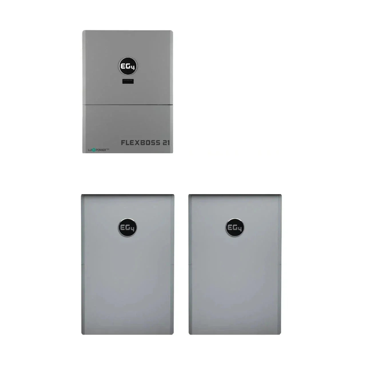 EG4 Hybrid Power Kit | 16kW 120/240V Output 48VDC - 28.6kWh System Bundle | EG4 FlexBOSS21 Hybrid Inverter + 2 x EG4 PowerPro Wallmount Outdoor Battery