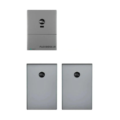 EG4 Hybrid Power Kit | 16kW 120/240V Output 48VDC - 28.6kWh System Bundle | EG4 FlexBOSS21 Hybrid Inverter + 2 x EG4 PowerPro Wallmount Outdoor Battery