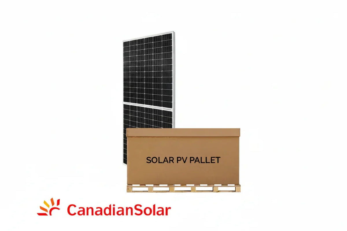 Canadian Solar 15.6kW Pallet - 600W N-Type TOPCon Bifacial Solar Panels| Up to 720W Bifacial| CS6W-600TB-AG | Full Pallet (26)