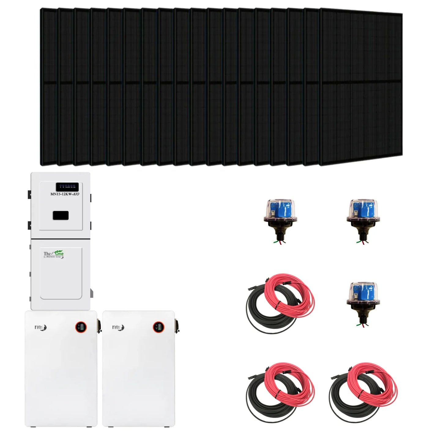 MidNite Power Hybrid Solar Kit Kit-MidNite-01 With 11.4kW Split Phase Inverter And 16.1kWh LiFePO4 Battery