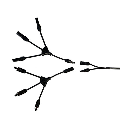Nature's Generator 3-Way MC4 Branch Connectors for Solar Panel Parallel Connection