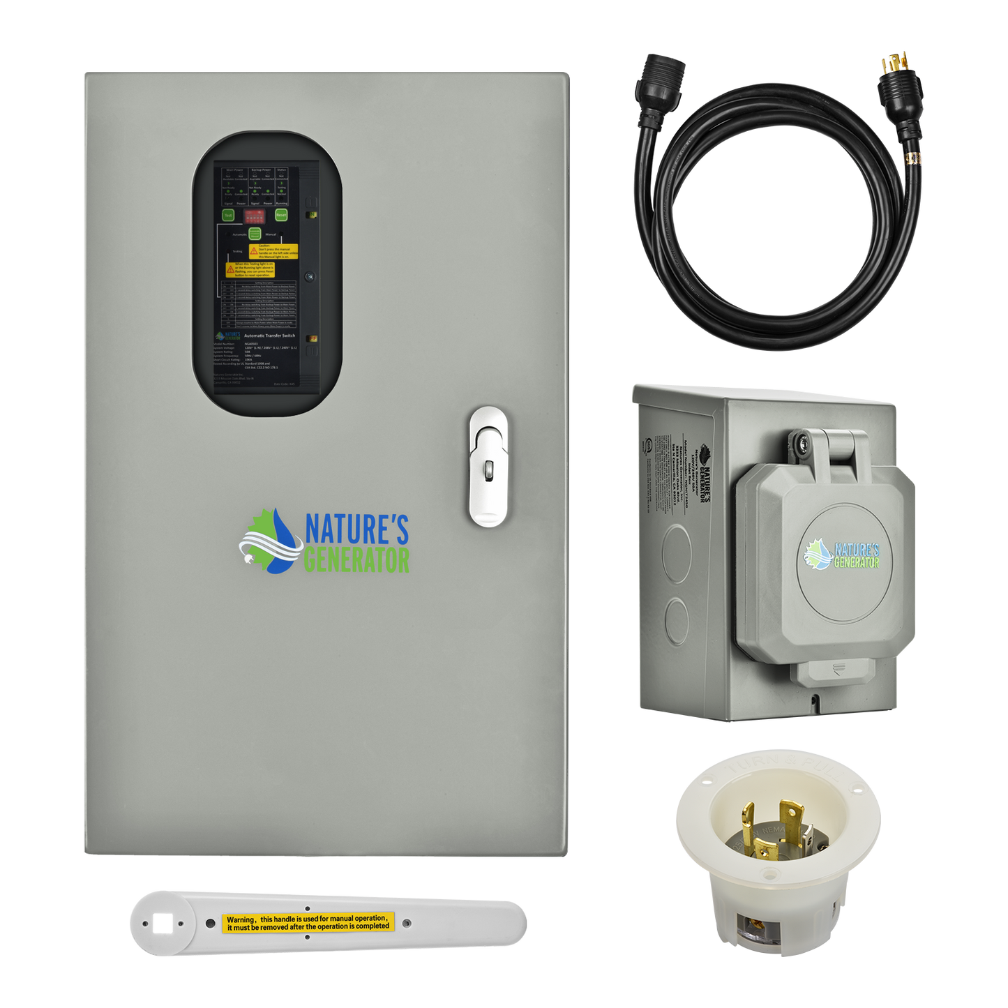 30A Automatic Generator Transfer Switch for Home Backup Power with 50A Bus Bar and Automatic Power Transfer