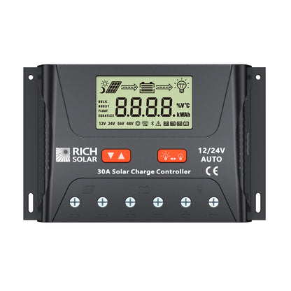 BRAVO LEGEND 30 | 30 Amp PWM Solar Charge Controller | 12V/24V Auto 30A PWM Controller for RVs, Trailers, Campers, Vans, Boats, Off-Grid