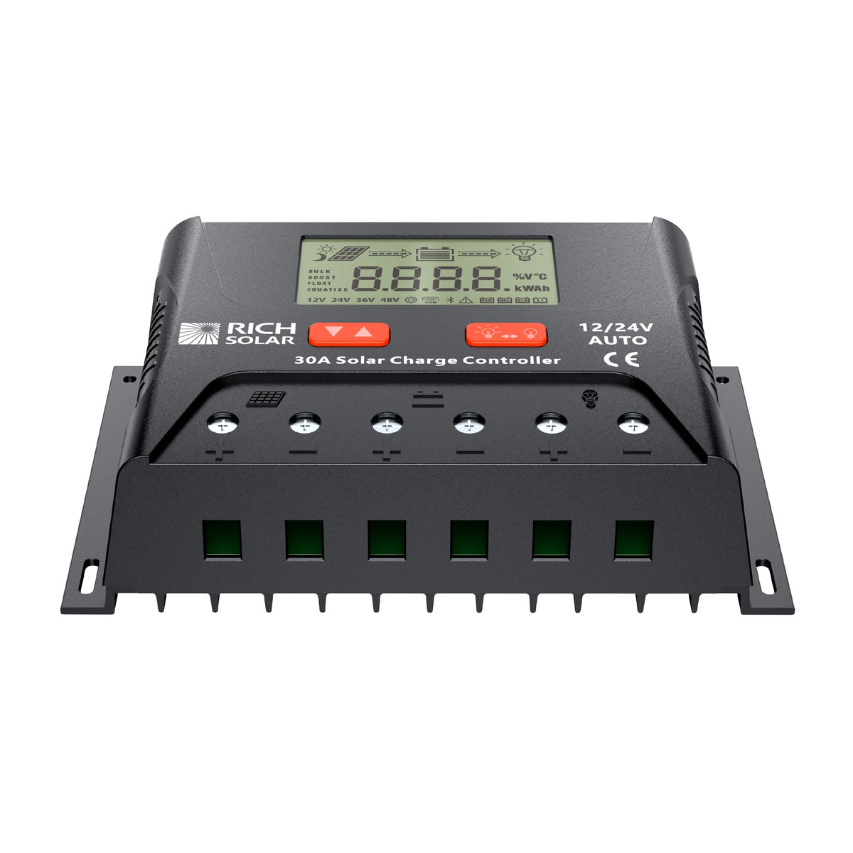 BRAVO LEGEND 30 | 30 Amp PWM Solar Charge Controller | 12V/24V Auto 30A PWM Controller for RVs, Trailers, Campers, Vans, Boats, Off-Grid