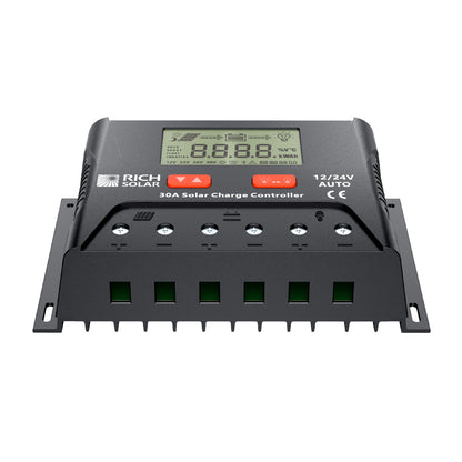 BRAVO LEGEND 30 | 30 Amp PWM Solar Charge Controller | 12V/24V Auto 30A PWM Controller for RVs, Trailers, Campers, Vans, Boats, Off-Grid