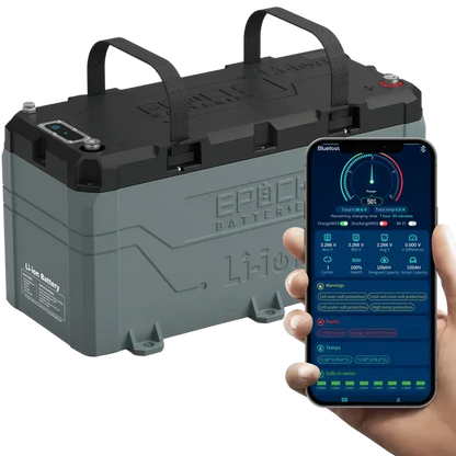 Epoch Batteries 36V 100Ah LiFePO4 Lithium Battery - Bluetooth, Heating, Waterproof