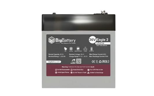 BigBattery 36V EAGLE 2 1.63 kWh LiFePO4 Battery with Heater and Comms