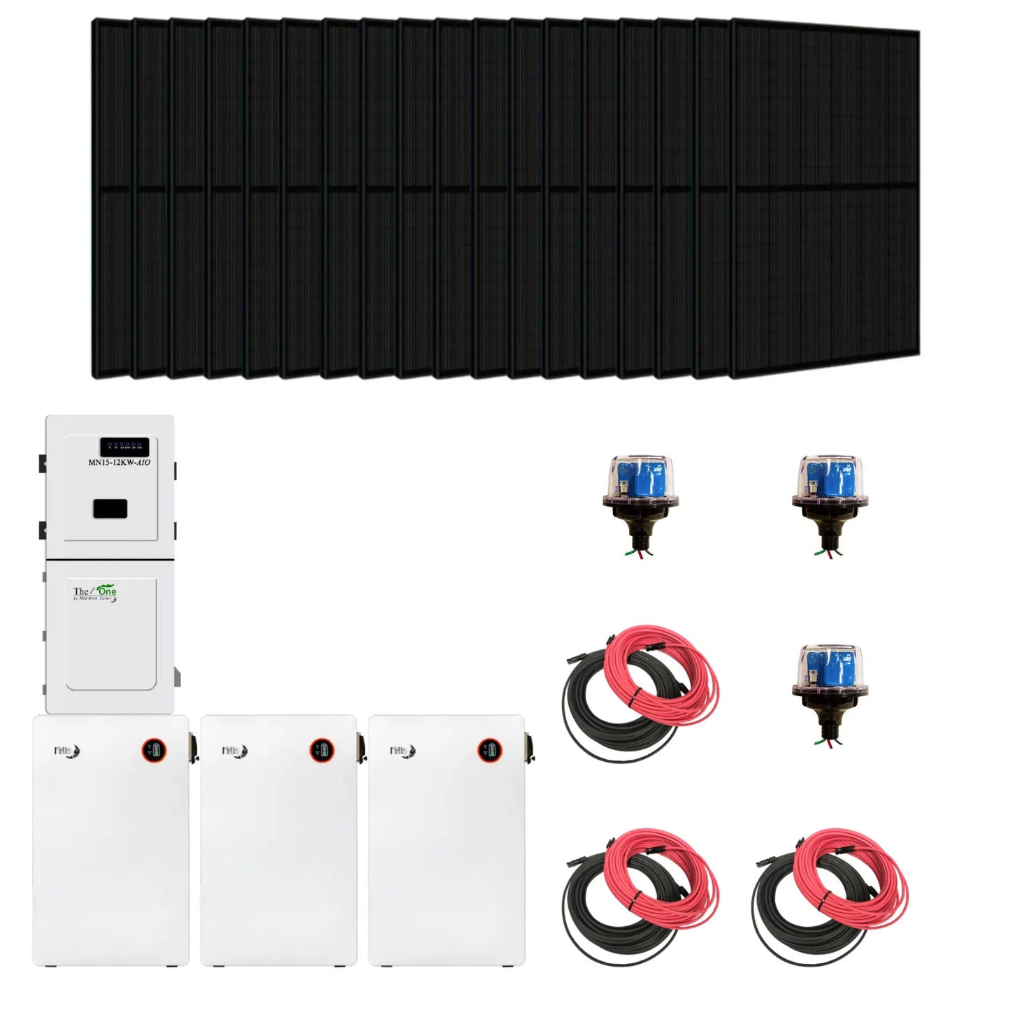 MidNite Power Hybrid Solar Kit Kit-MidNite-01 With 11.4kW Split Phase Inverter And 16.1kWh LiFePO4 Battery