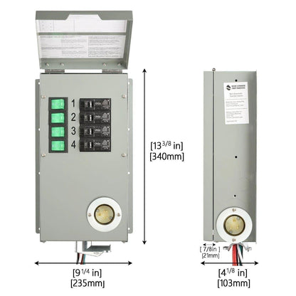 Non Automatic Transfer Switch 120V 15A 4 Circuit For Home Generator Power And Emergency Backup
