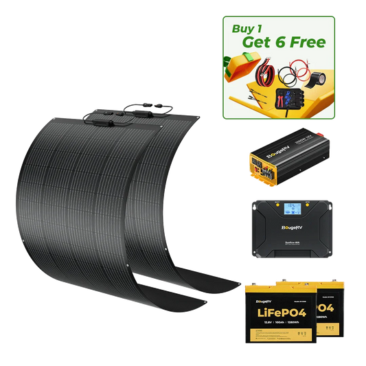 BougeRV 12V 400 Watt Flexible Solar System Kit