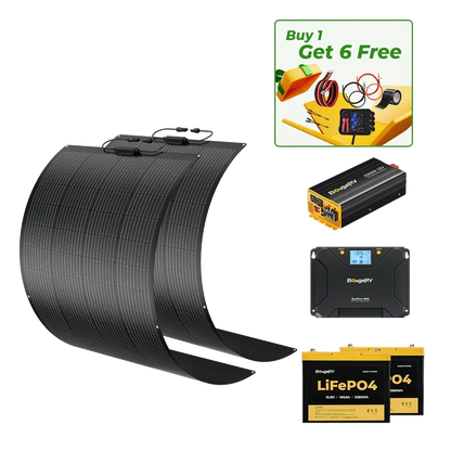 BougeRV 12V 400 Watt Flexible Solar System Kit