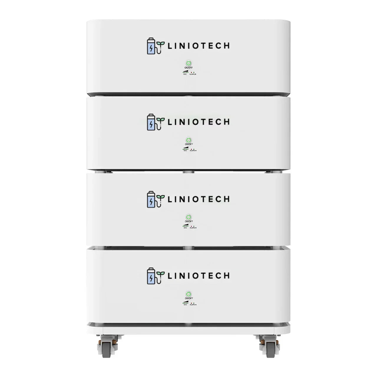 LINIOTECH 10kWh 200Ah 48V LiFePO4 Lithium Solar Battery Brick Stackable