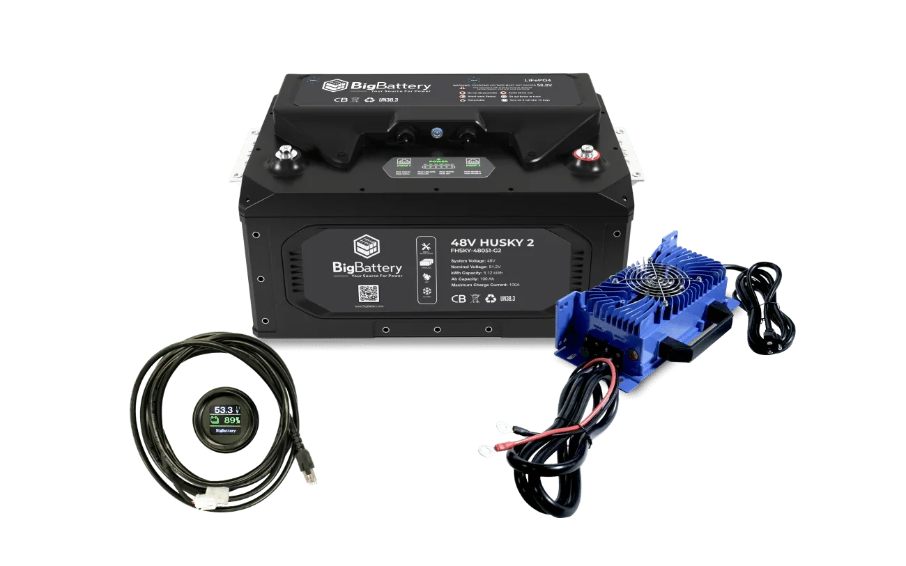 BigBattery 48V HUSKY2 PWR | 5.12kWh-20.48kWh |LiFePO4 – High Power | Golf | eUTV | Marine | Industrial Battery