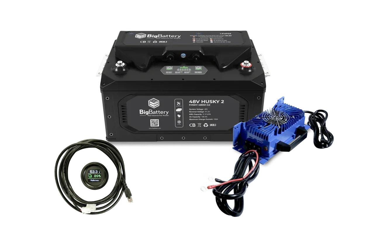 BigBattery 48V HUSKY2 PWR | 5.12kWh-20.48kWh |LiFePO4 – High Power | Golf | eUTV | Marine | Industrial Battery