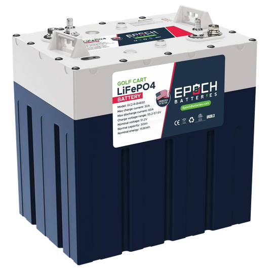 Epoch Batteries 48V 30Ah GC2 - Golf Cart LiFePO4 Lithium Battery