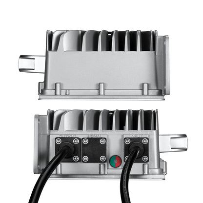 48V (57.6V) Waterproof LiFePO4 Charger | 20A / 25A,  100-240V AC, 8-in-1 Protection, Fan-Cooled