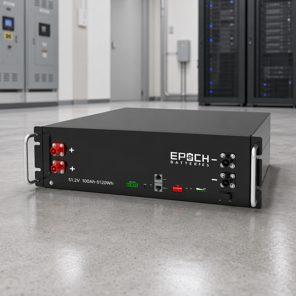 48V 100Ah (5.12kWh) - Self-Heating Server Rack Lithium Battery