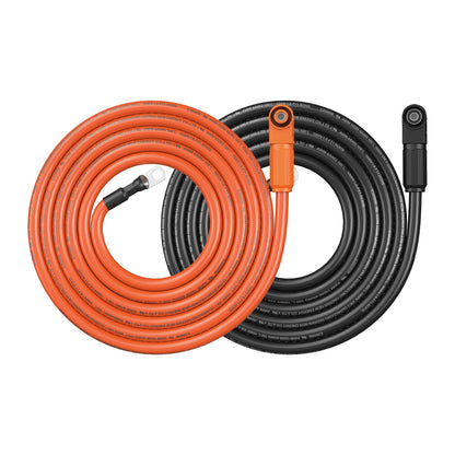 4 Gauge (4AWG) Cable Wire Connect Battery to Inverter (Orange & Black) | Choose Feet/Length