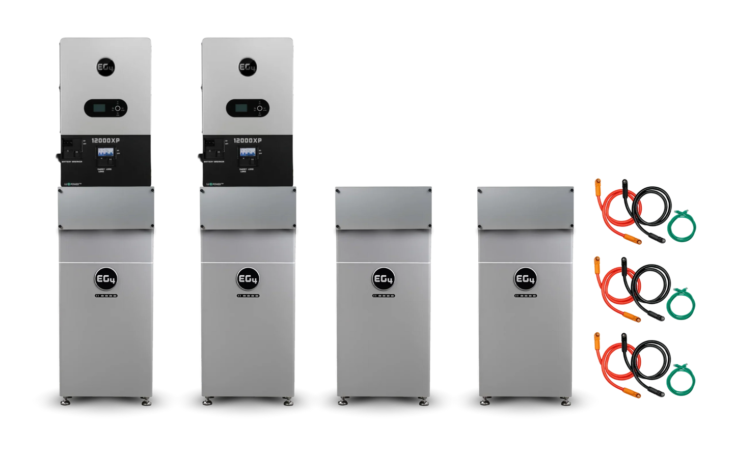 EG4 Hybrid Power Kit | 24kW 120/240V Output 48VDC - 64kWh System Bundle | 2 x EG4 12000XP Inverter + 4 x EG4 WallMount 314Ah Indoor Battery