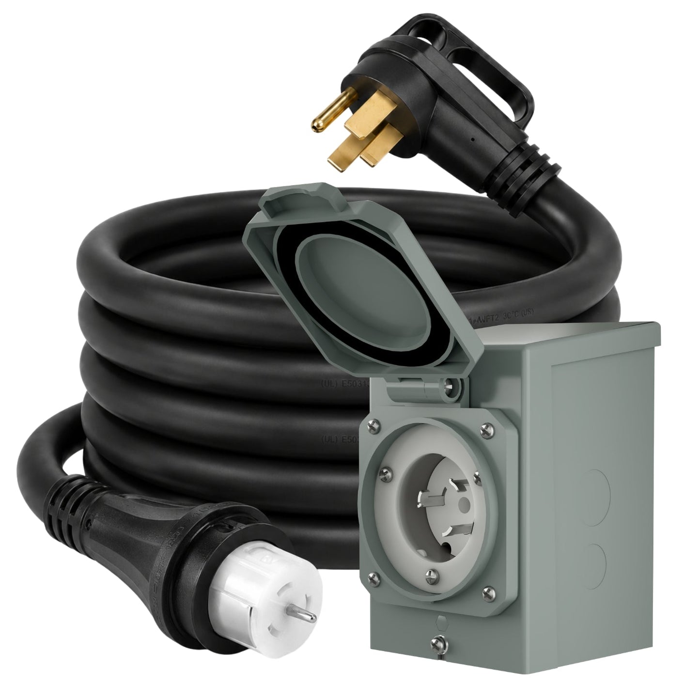 Nature's Generator 50A Power Inlet Box CS6375 Inlet Connector for Generator Transfer Switch