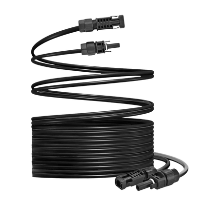 Nature's Generator 50ft Quick Release MC4 Extension Cables For Solar Panels 4 mm2 Copper Core