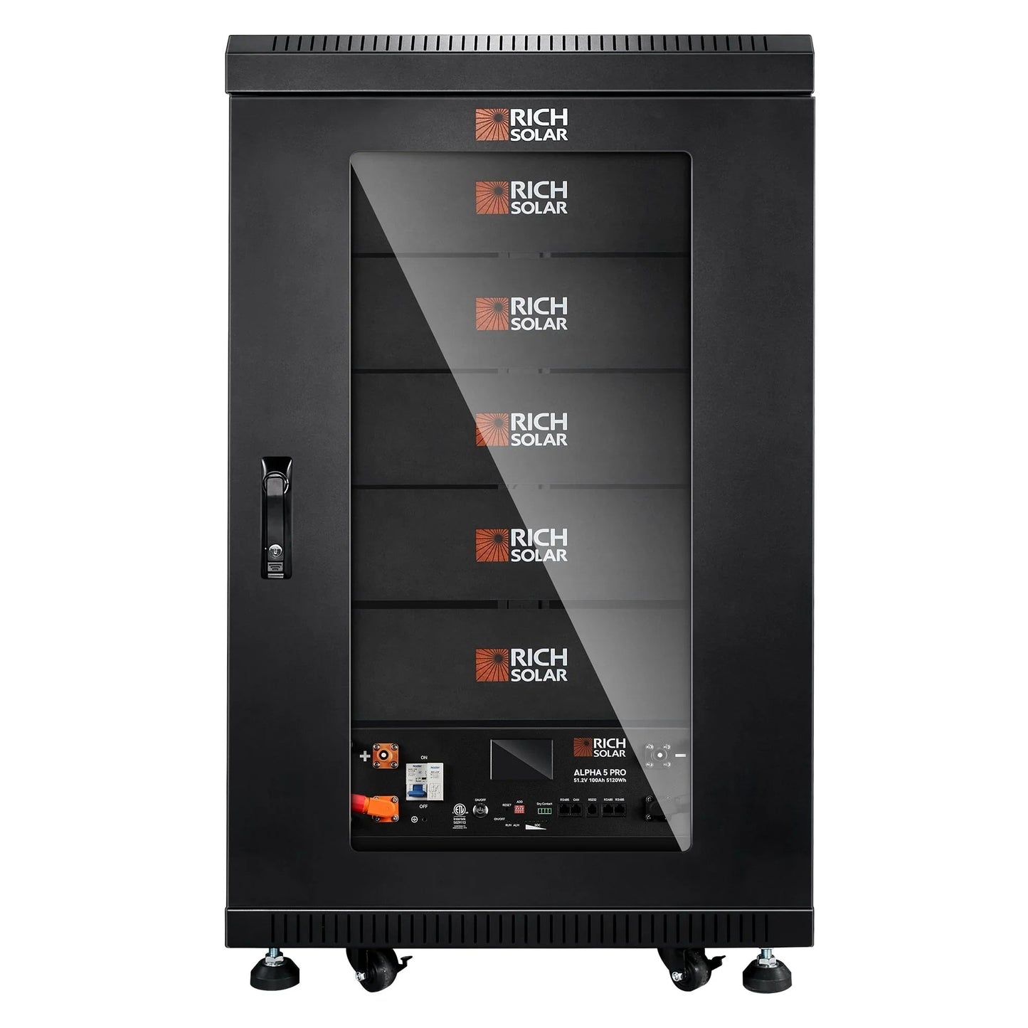 Rich Solar ALPHA 5 PRO 51.2V 100Ah LiFePO4 Battery Premium 48V Server Rack Lithium Battery for Residential, Commercial, RVs, Off-Grid