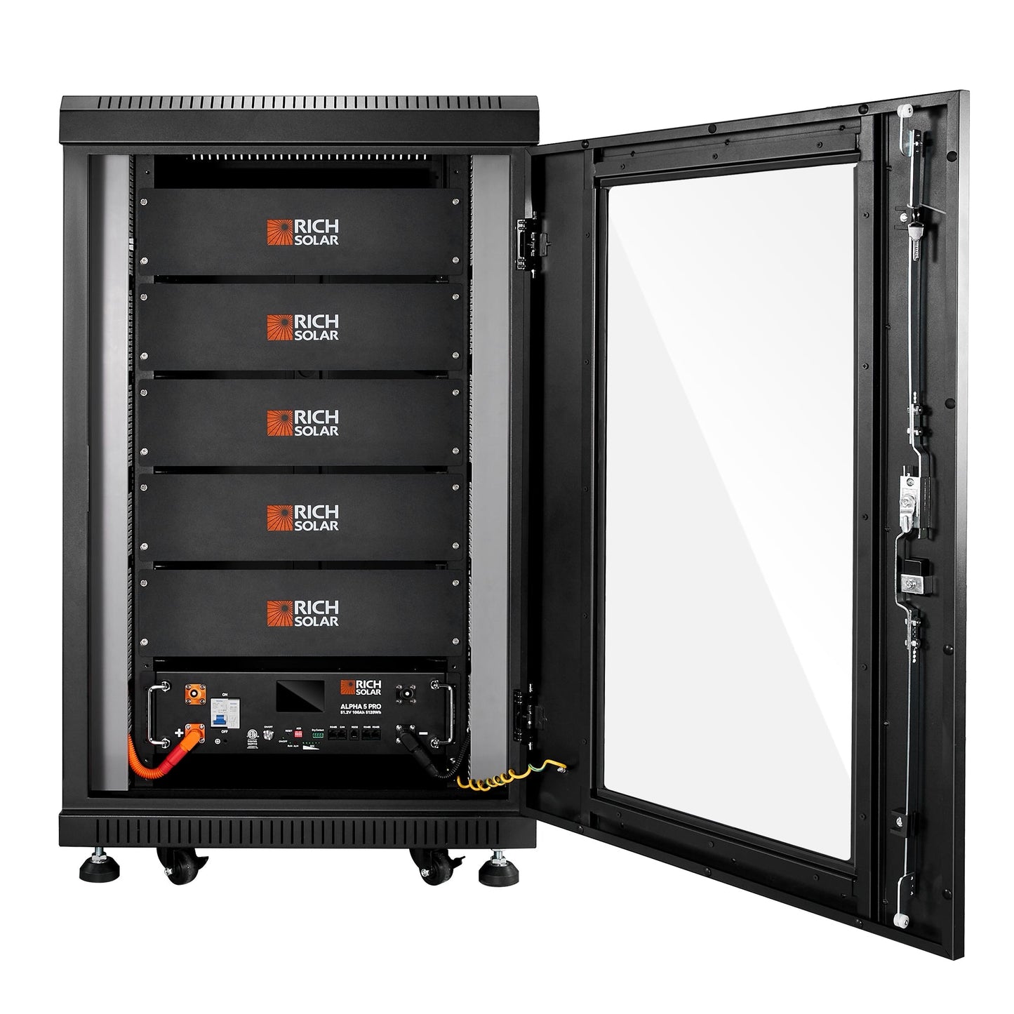 Rich Solar ALPHA 5 PRO 51.2V 100Ah LiFePO4 Battery Premium 48V Server Rack Lithium Battery for Residential, Commercial, RVs, Off-Grid