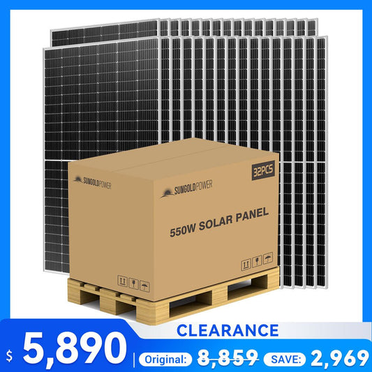 550W MONO PERC SOLAR PANEL FULL PALLET (32 PANELS) UL 61730 CEC Listed