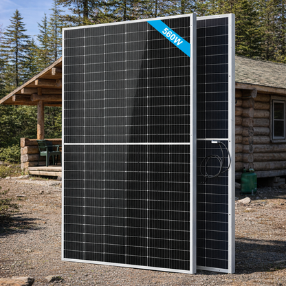 560W Bifacial PERC Solar Panel  | SGP-560-SBD UL61730 Certified by ETL - SunGoldPower lifestyle hero | Ampere Authority