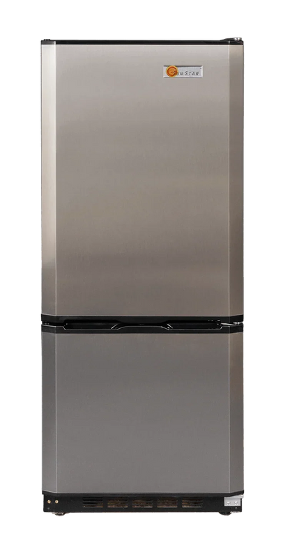 SunStar 10CU Solar DC/AC Refrigerator - Stainless Steel ST-10RF-SS