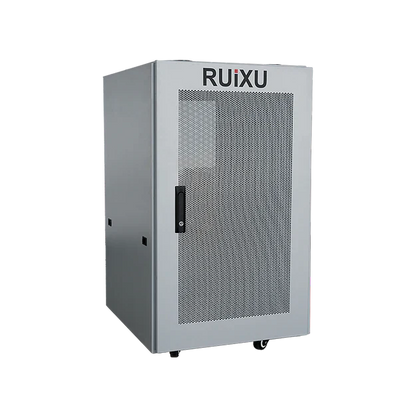 Ruixu 6 Slot Battery Cabinet Preassembled With Wheels And Busbar Included Lockable Front Door And Side Panels