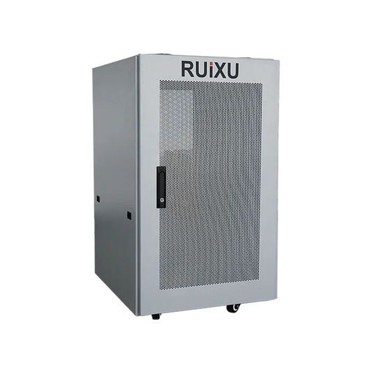 Ruixu 6 Slot Battery Cabinet Preassembled With Wheels And Busbar Included Lockable Front Door And Side Panels