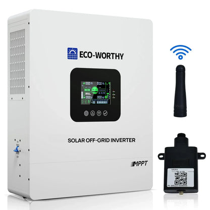 ECO-WORTHY 5000W Solar Off-Grid Inverter Charger – 48V DC to 120V AC Split-Phase | Pure Sine Wave | 10,000W Peak
