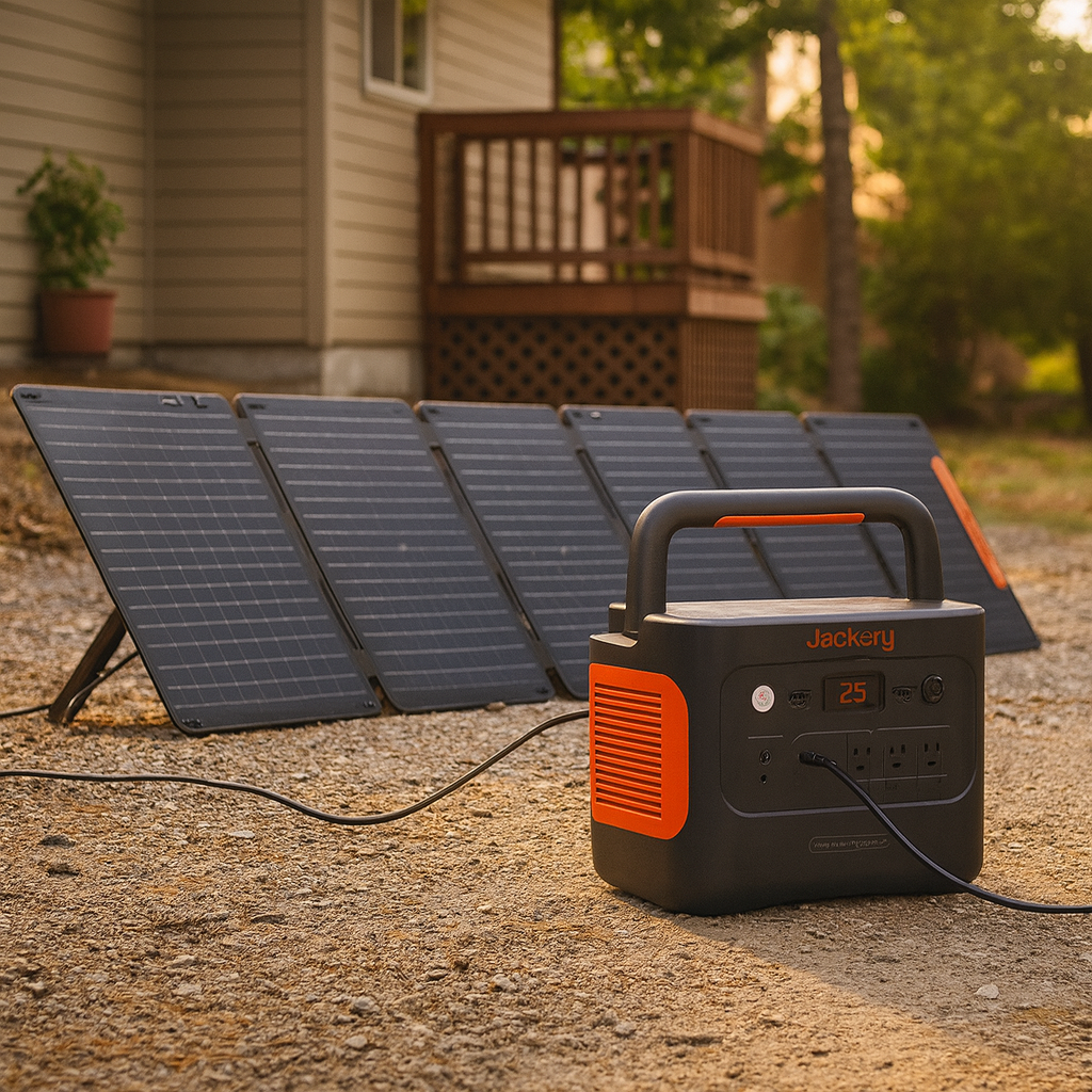 Jackery Solar Generator 1000 Plus Portable Power Station For Home Backup Power And Off Grid Use lifestyle hero image