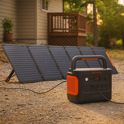 Jackery Solar Generator 1000 Plus Portable Power Station For Home Backup Power And Off Grid Use lifestyle hero image