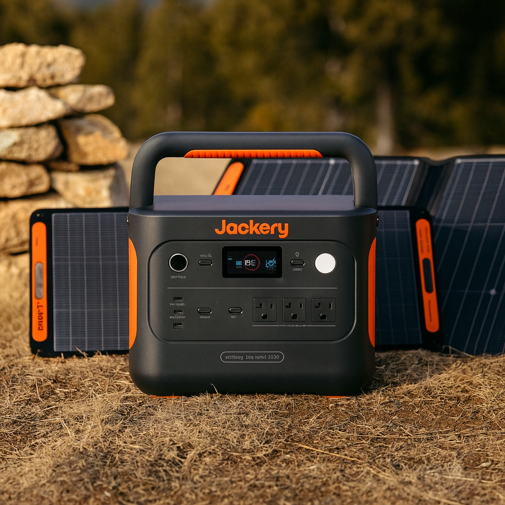 Jackery Solar Generator 1000 v2 Portable Power Station For Home Backup And Off Grid Charging lifestyle hero image