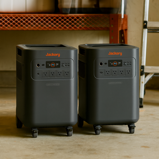 Jackery Explorer 5000 Plus Double Kit 10kWh Portable Solar Generator System For Emergency Home Backup lifestyle hero image