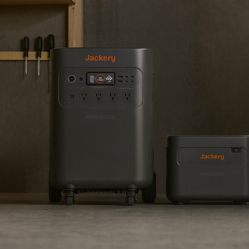 Jackery Portable Power Station Explorer 5000 Plus 10kWh Backup Power for Homes and Outdoor Use lifestyle hero image